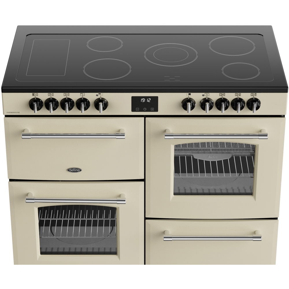 Belling RCA FARMHOUSE 110E C 110cm Ceramic Range Cooker, Cream, A Rated