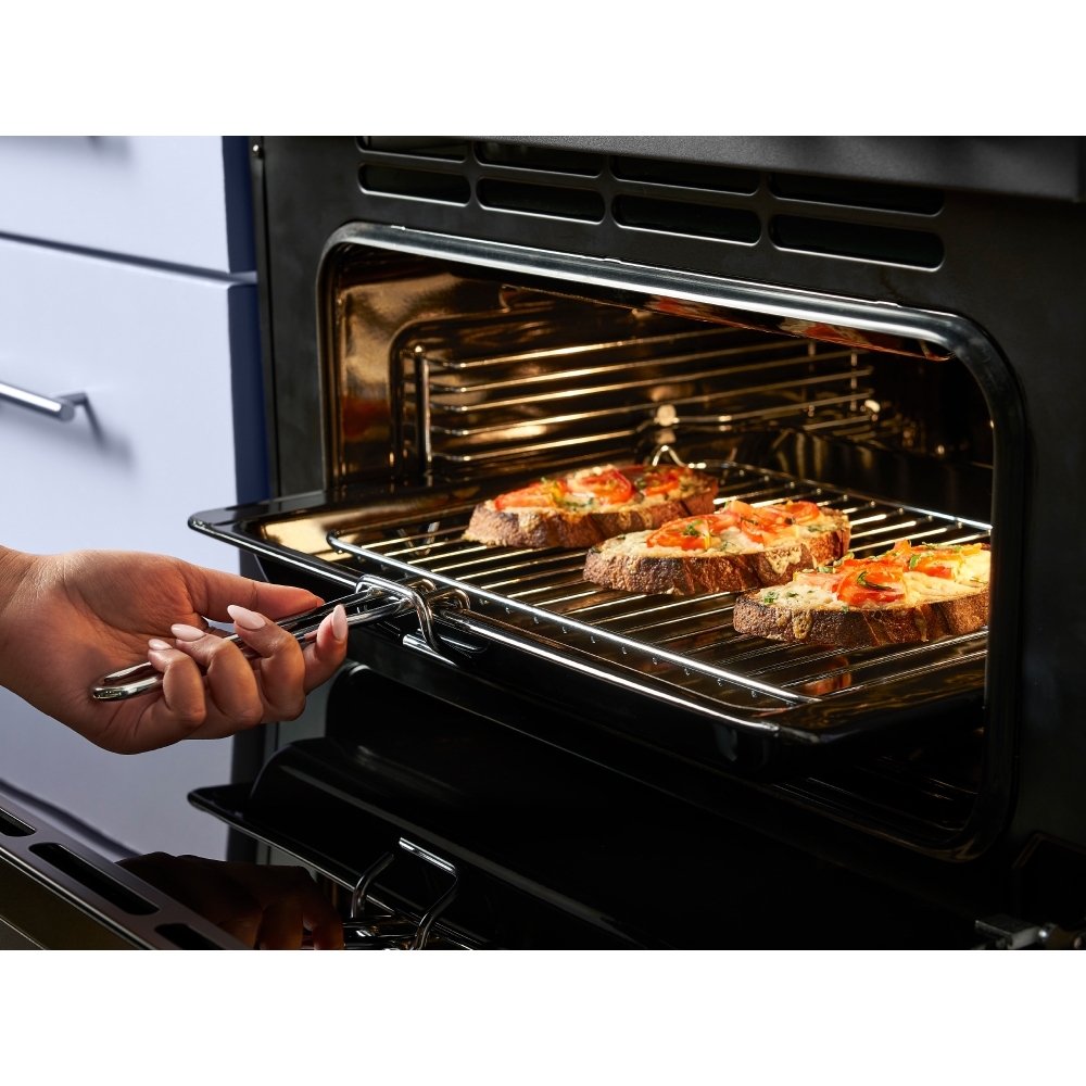 Belling Farmhouse 110 DF 110cm Dual Fuel Range Cooker, Grey, A Rated