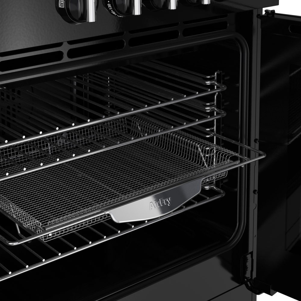 Belling RCA FARMHOUSE 110DF 110cm Dual Fuel Range Cooker, Black, A Rated