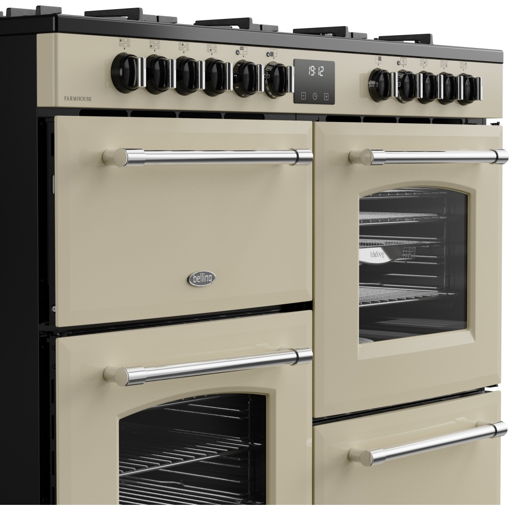Belling RCA FARMHOUSE 110DF 110cm Dual Fuel Range Cooker, Cream, A Rated