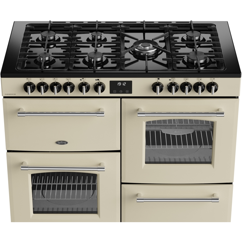 Belling RCA FARMHOUSE 110DF 110cm Dual Fuel Range Cooker, Cream, A Rated