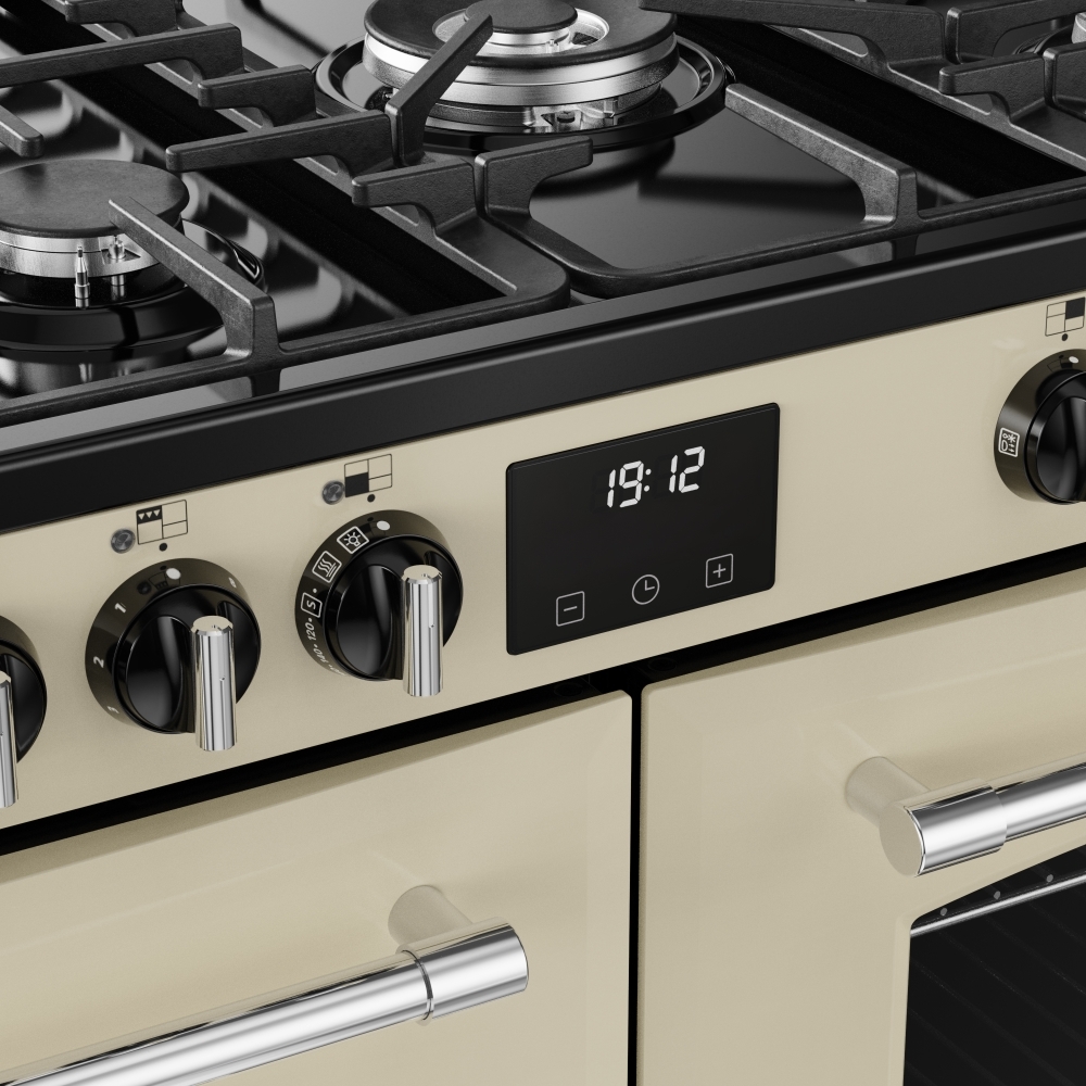Belling RCA FARMHOUSE 110DF 110cm Dual Fuel Range Cooker, Cream, A Rated