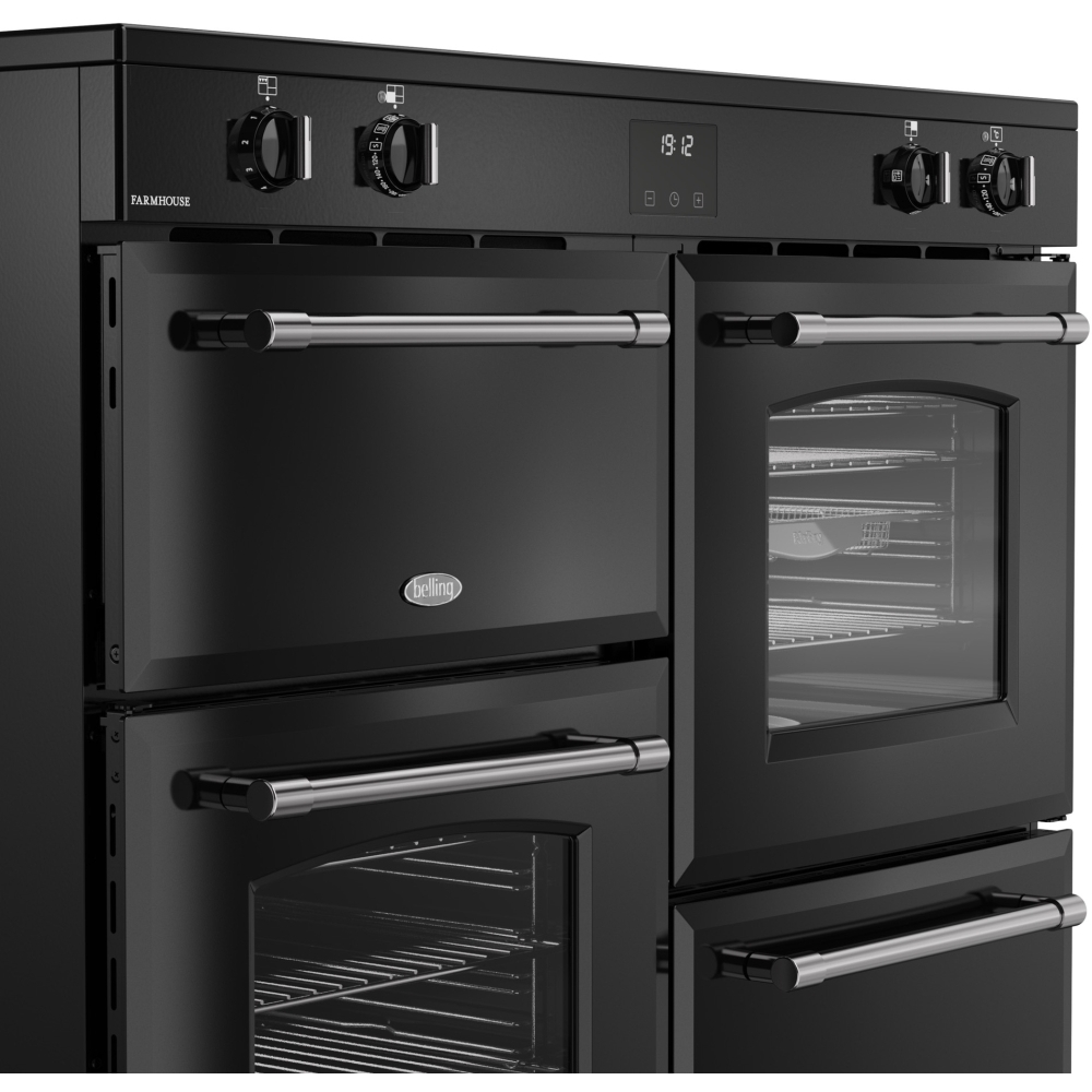 Belling RCA FARMHOUSE 110Ei 110cm Induction Range Cooker, Black, A Rated