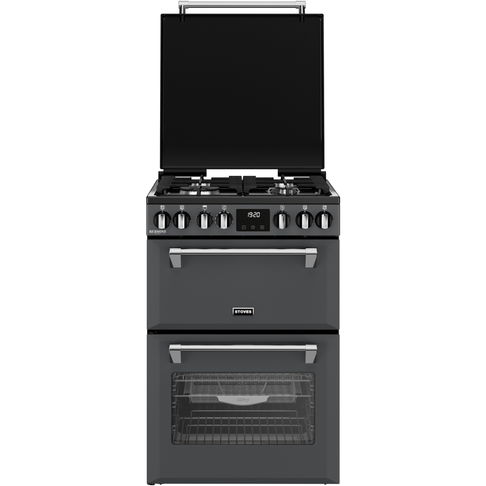 Stoves DX MRA RICH 60DF Dual Fuel Cooker with Double Oven, Grey, A Rated