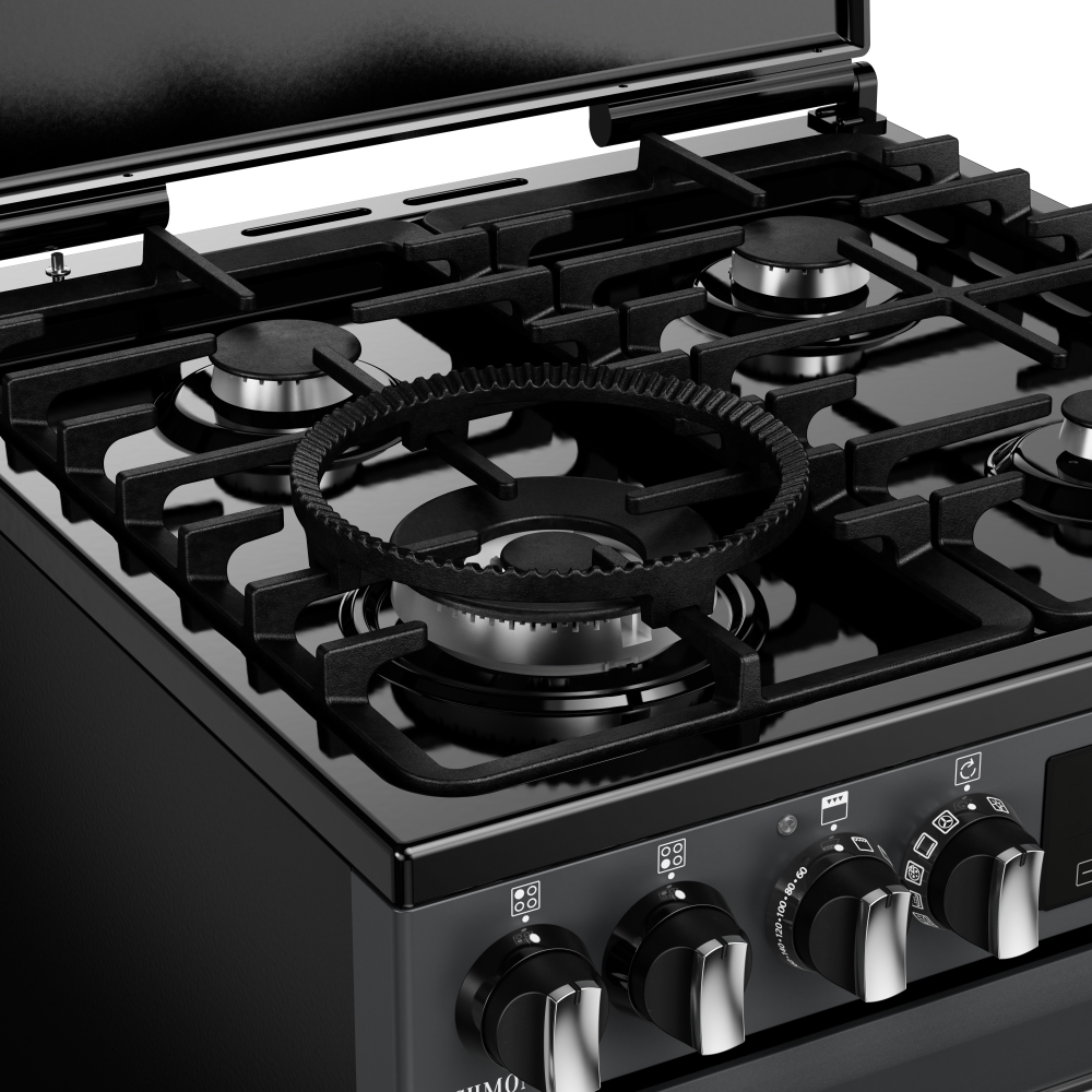 Stoves DX MRA RICH 60DF Dual Fuel Cooker with Double Oven, Grey, A Rated
