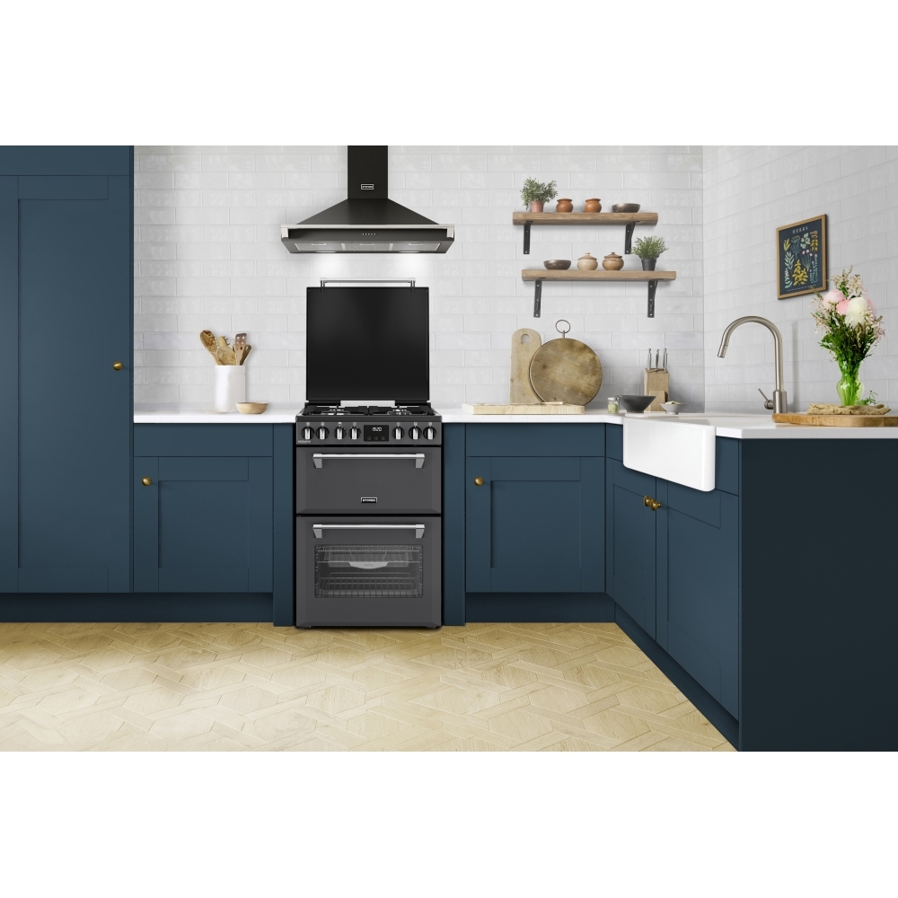 Stoves DX MRA RICH 60DF Dual Fuel Cooker with Double Oven, Grey, A Rated