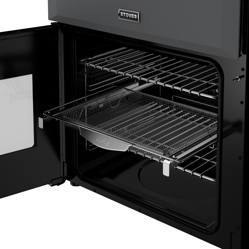 Stoves DX MRA RICH 60DF Dual Fuel Cooker with Double Oven, Grey, A Rated