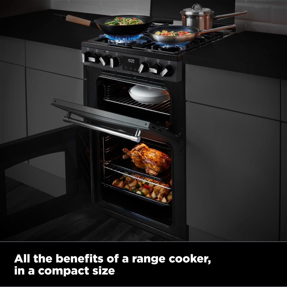 Stoves DX MRA RICH 60DF Dual Fuel Cooker with Double Oven, Grey, A Rated