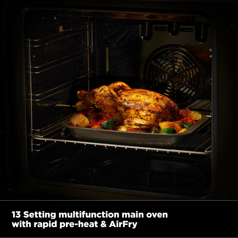 Stoves DX MRA RICH 60DF Dual Fuel Cooker with Double Oven, Grey, A Rated