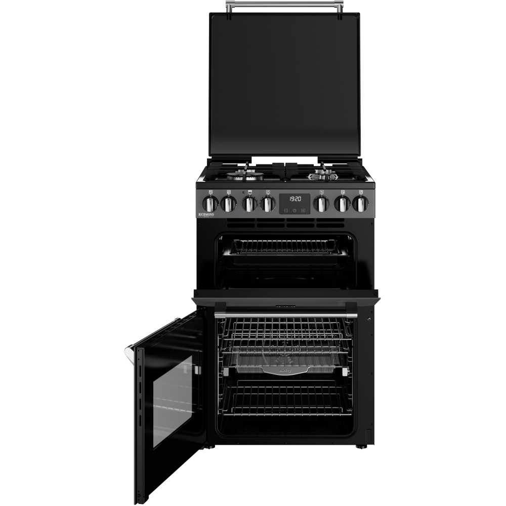 Stoves DX MRA RICH 60DF Dual Fuel Cooker with Double Oven, Grey, A Rated
