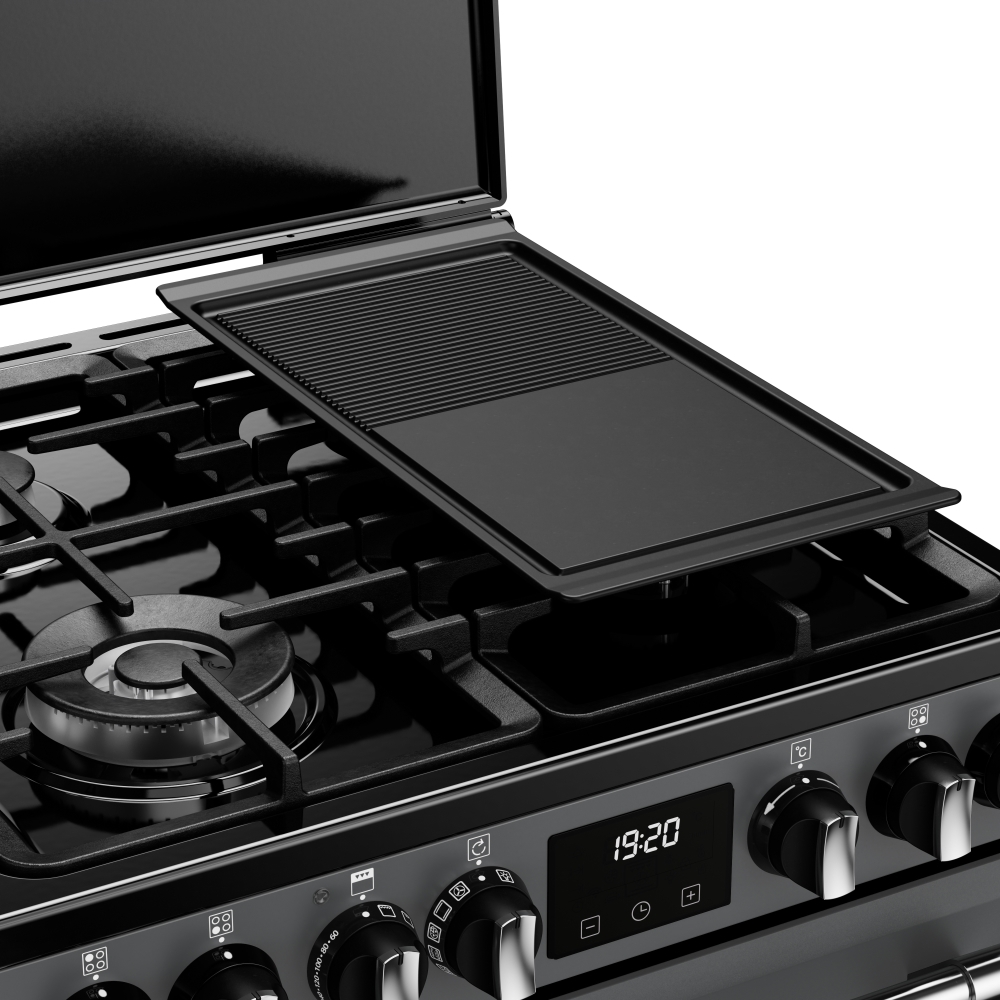 Stoves DX MRA RICH 60DF Dual Fuel Cooker with Double Oven, Grey, A Rated