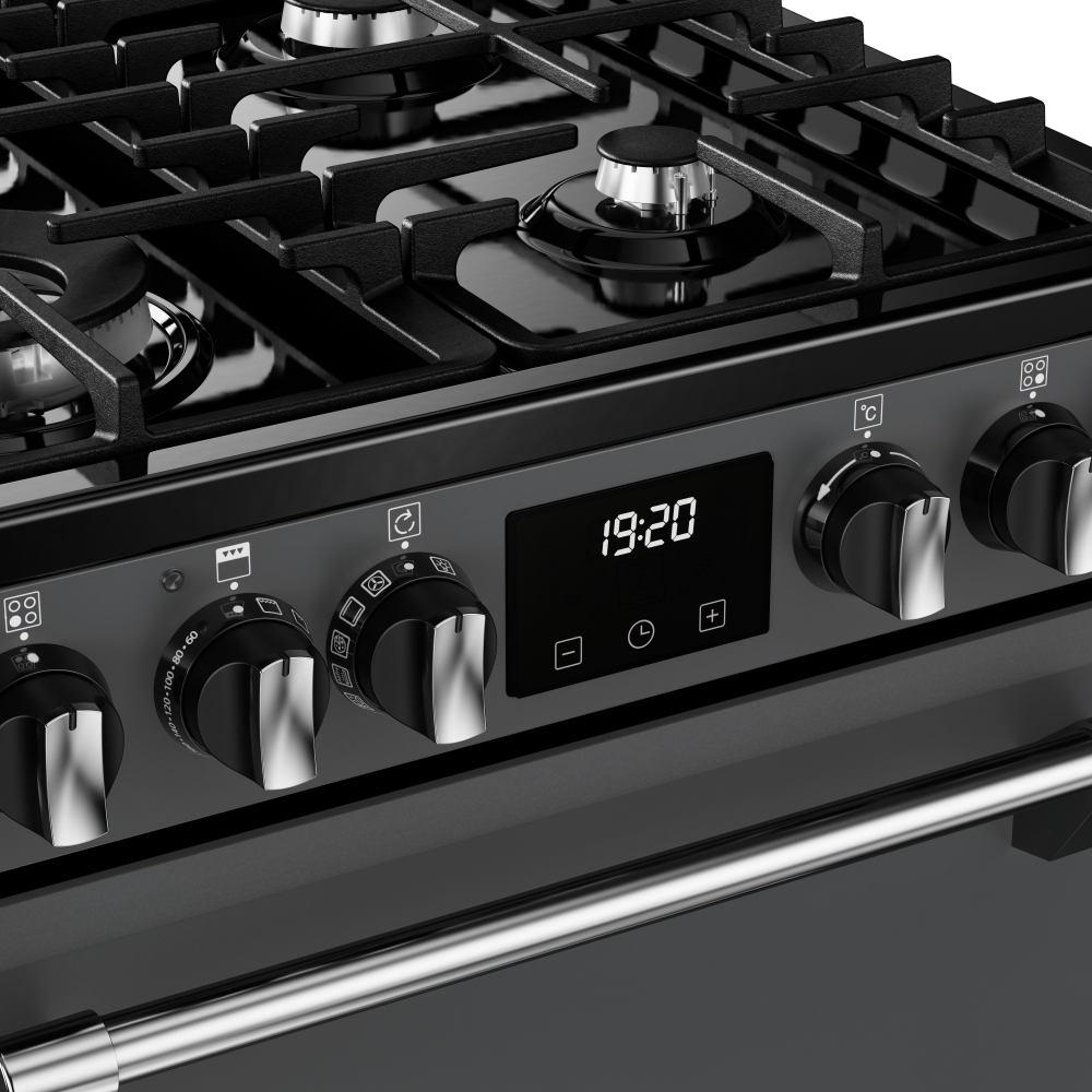 Stoves DX MRA RICH 60DF Dual Fuel Cooker with Double Oven, Grey, A Rated