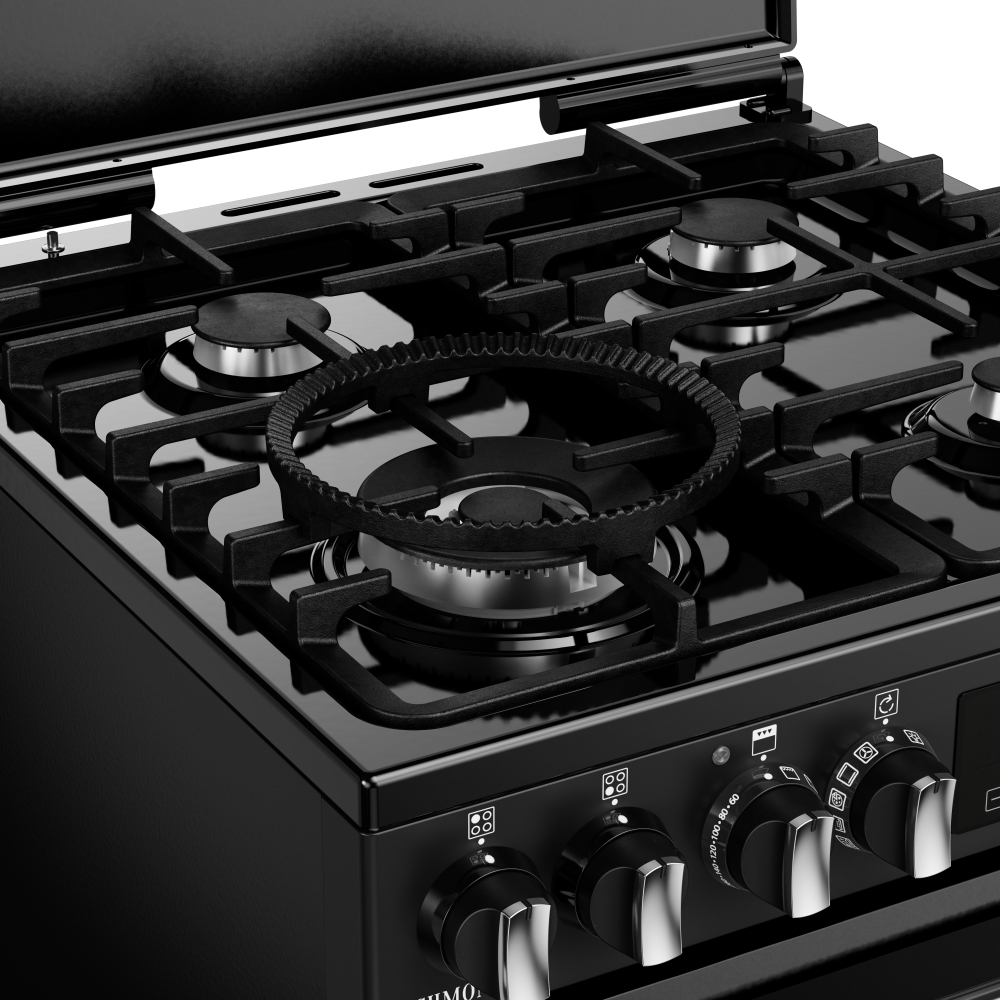 Stoves DX MRA RICH 60DF Dual Fuel Cooker with Double Oven, Black, A Rated