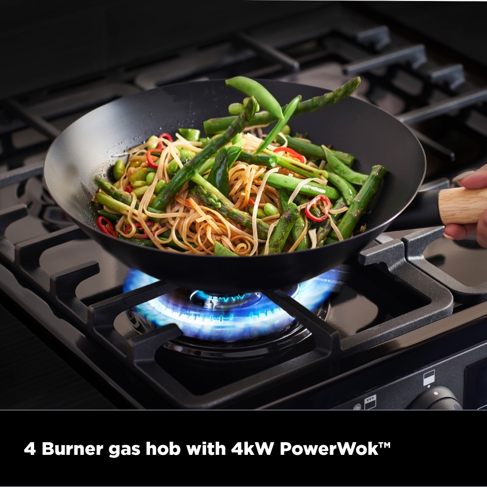Stoves DX MRA RICH 60DF Dual Fuel Cooker with Double Oven, Black, A Rated