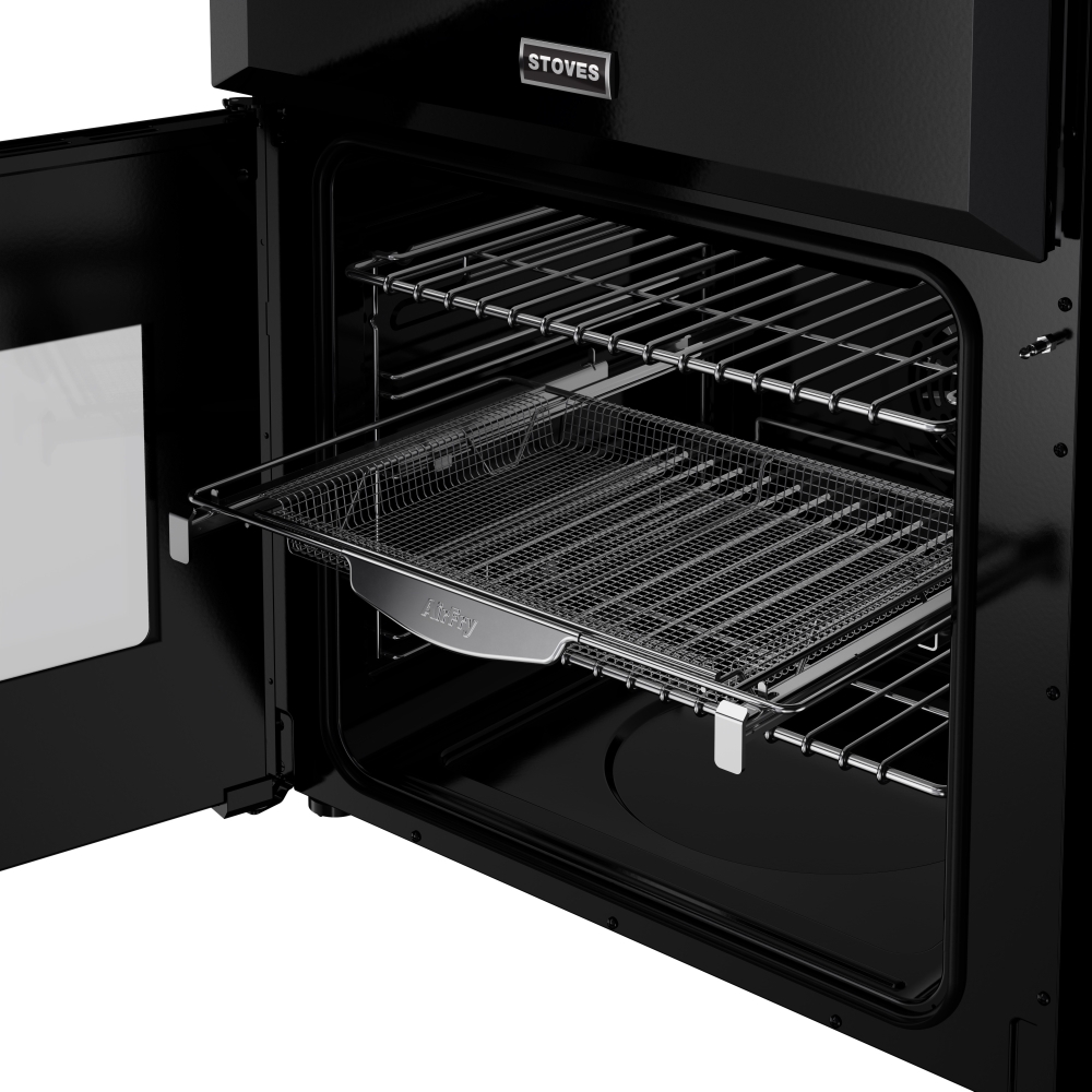 Stoves DX MRA RICH 60DF Dual Fuel Cooker with Double Oven, Black, A Rated