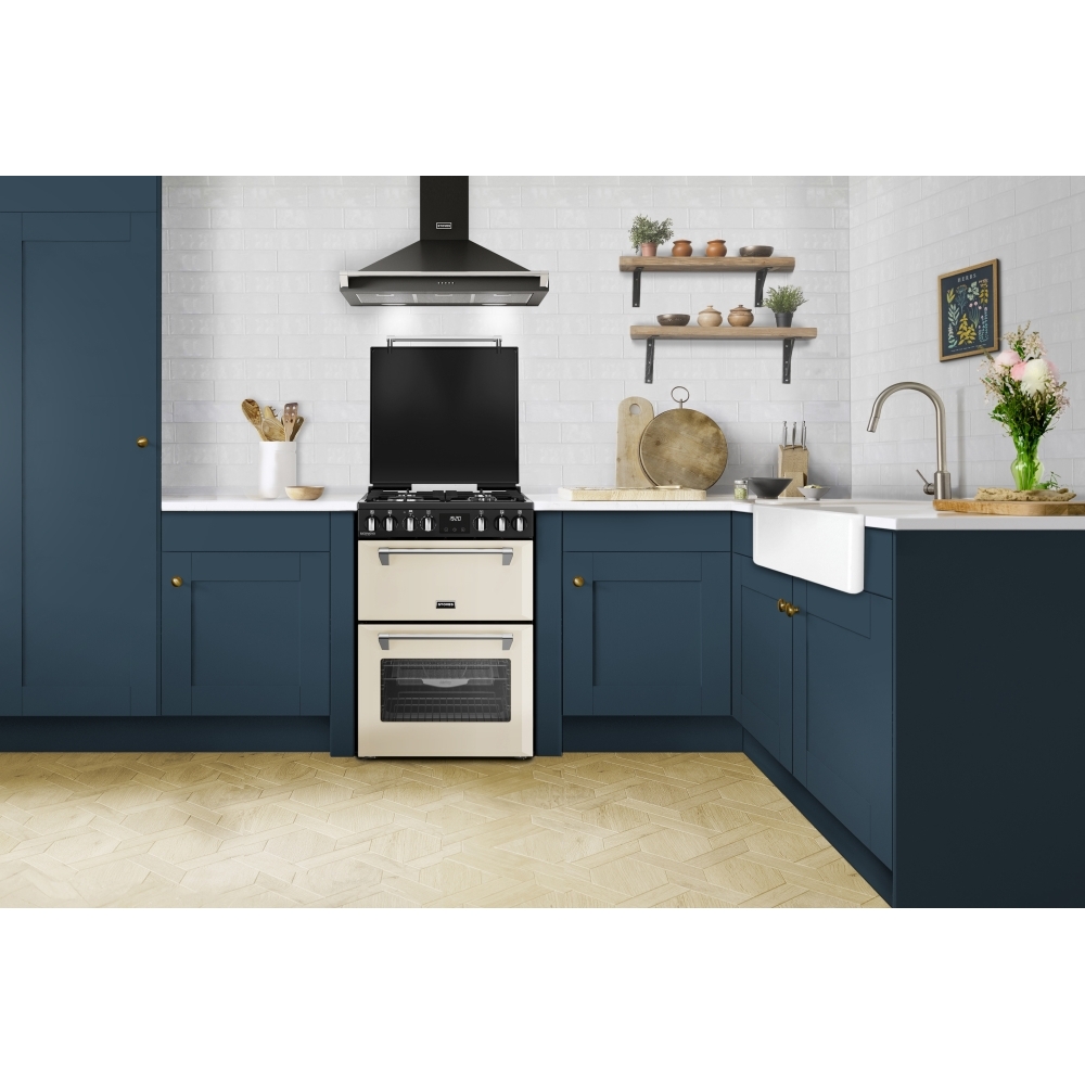 Stoves DX MRA RICH 60DF Dual Fuel Cooker with Double Oven, Cream, A Rated