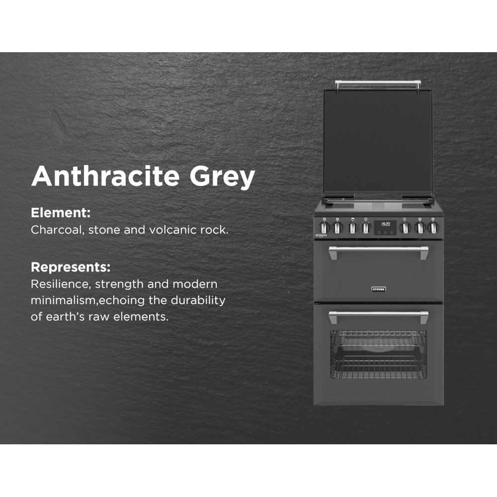 Stoves Richmond DX 60Ei RTY Induction Electric Cooker with Double Oven, Grey, A Rated