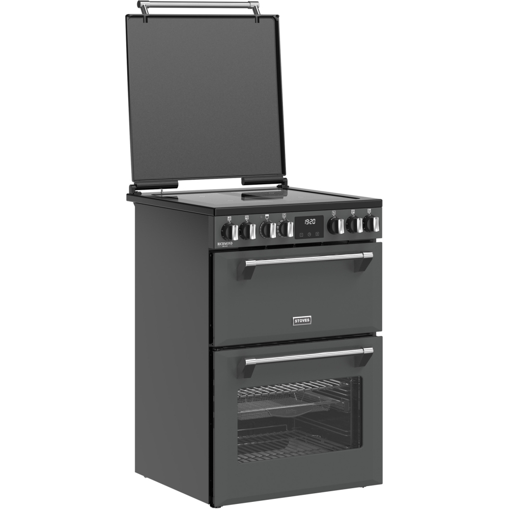 Stoves Richmond DX 60Ei RTY Induction Electric Cooker with Double Oven, Grey, A Rated