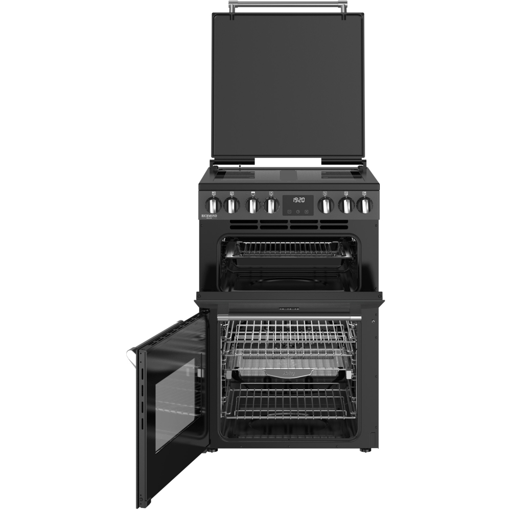 Stoves Richmond DX 60Ei RTY Induction Electric Cooker with Double Oven, Grey, A Rated