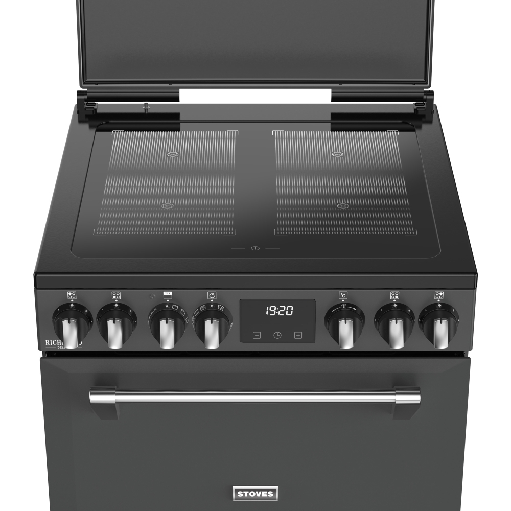 Stoves Richmond DX 60Ei RTY Induction Electric Cooker with Double Oven, Grey, A Rated