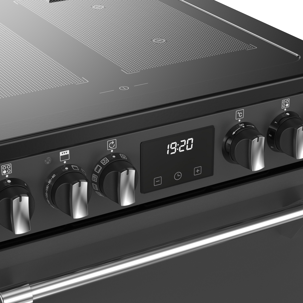 Stoves Richmond DX 60Ei RTY Induction Electric Cooker with Double Oven, Grey, A Rated