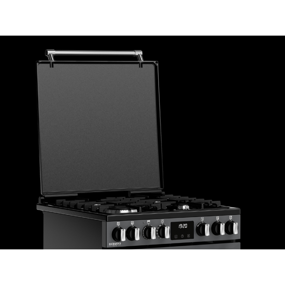 Stoves Richmond DX 60Ei RTY Induction Electric Cooker with Double Oven, Black, A Rated