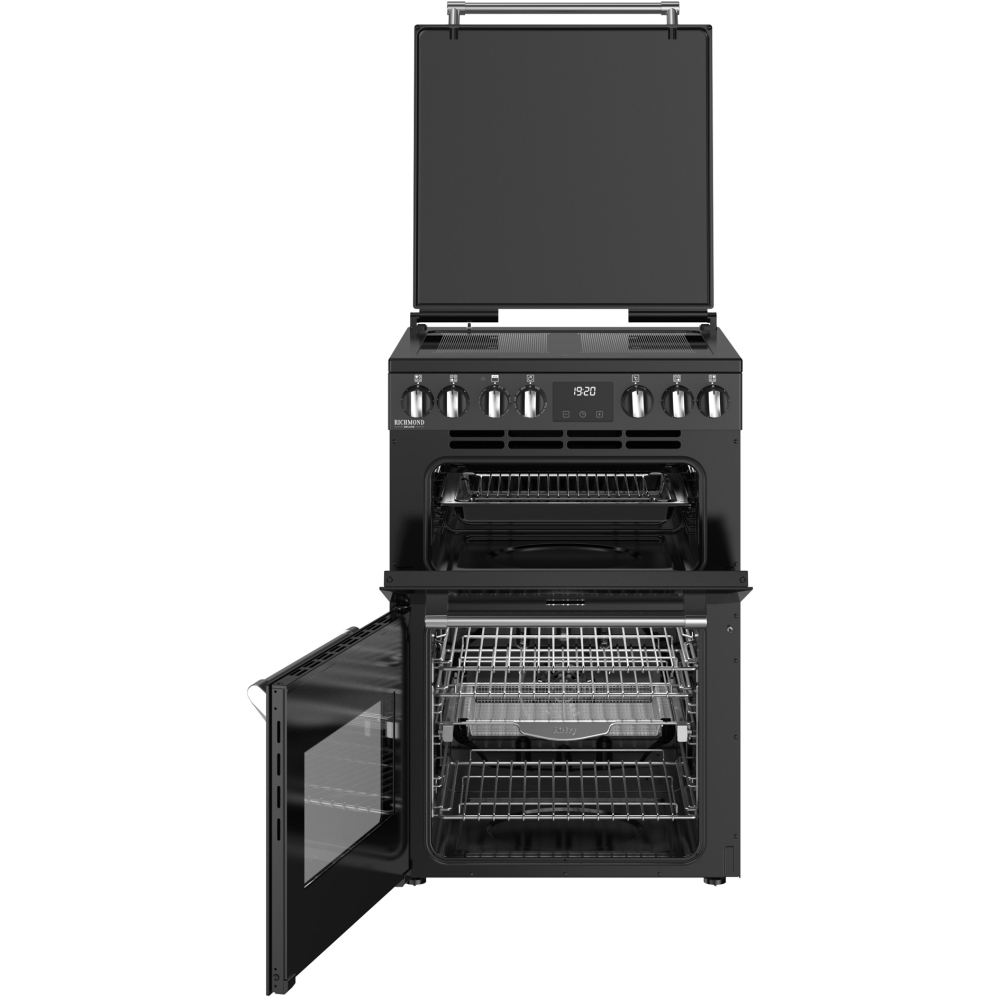 Stoves Richmond DX 60Ei RTY Induction Electric Cooker with Double Oven,  Black, A Rated