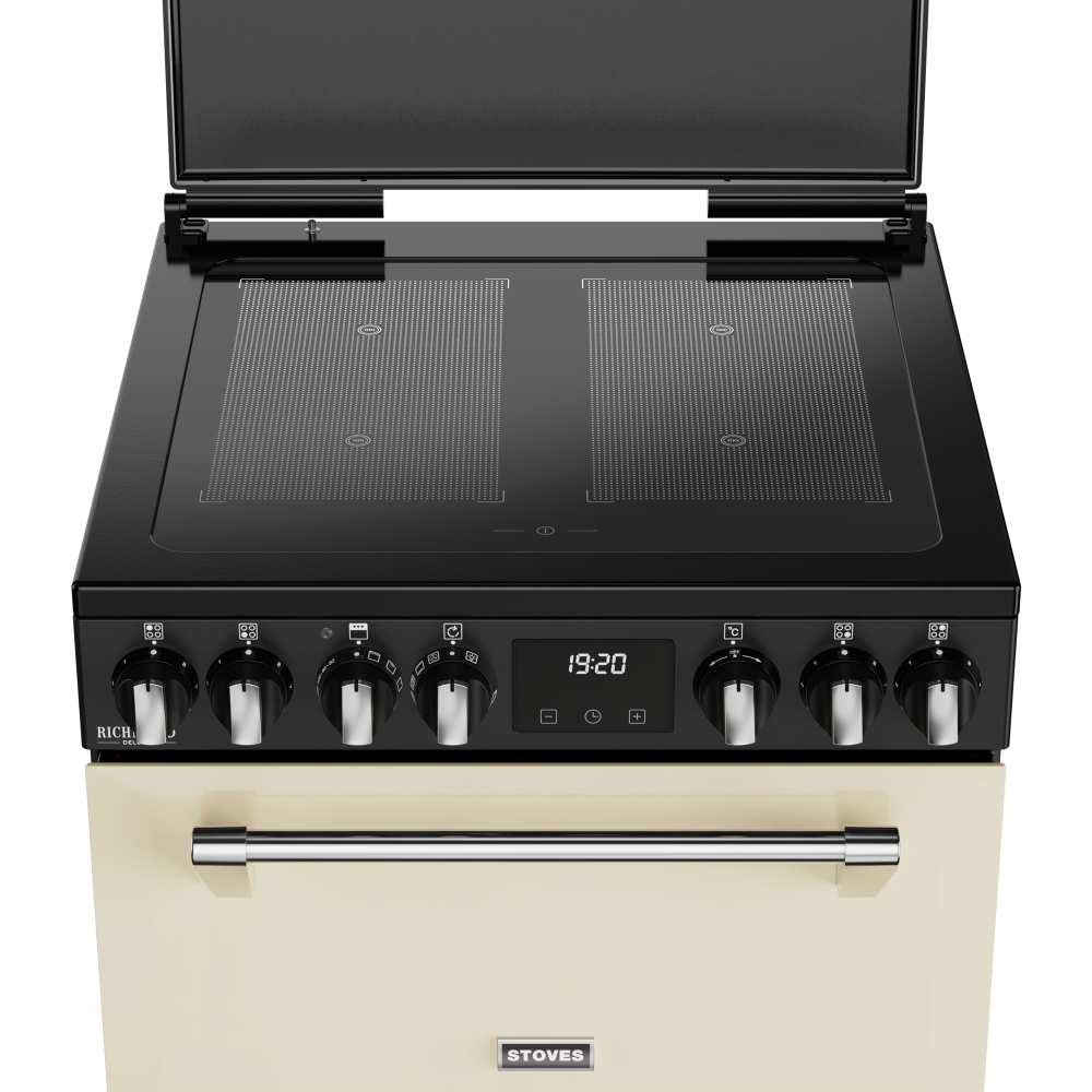 Stoves Richmond DX 60Ei RTY Induction Electric Cooker with Double Oven, Cream, A Rated