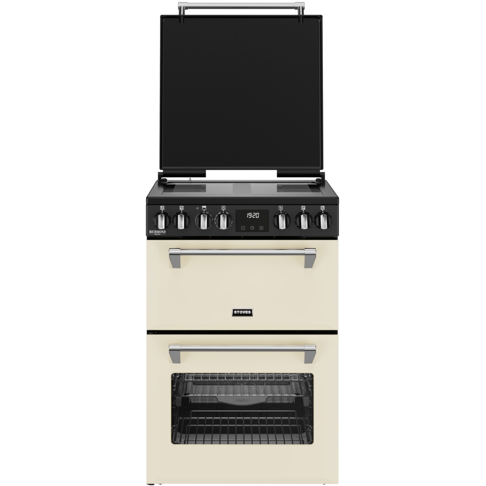 Stoves Richmond DX 60Ei RTY Induction Electric Cooker with Double Oven, Cream, A Rated