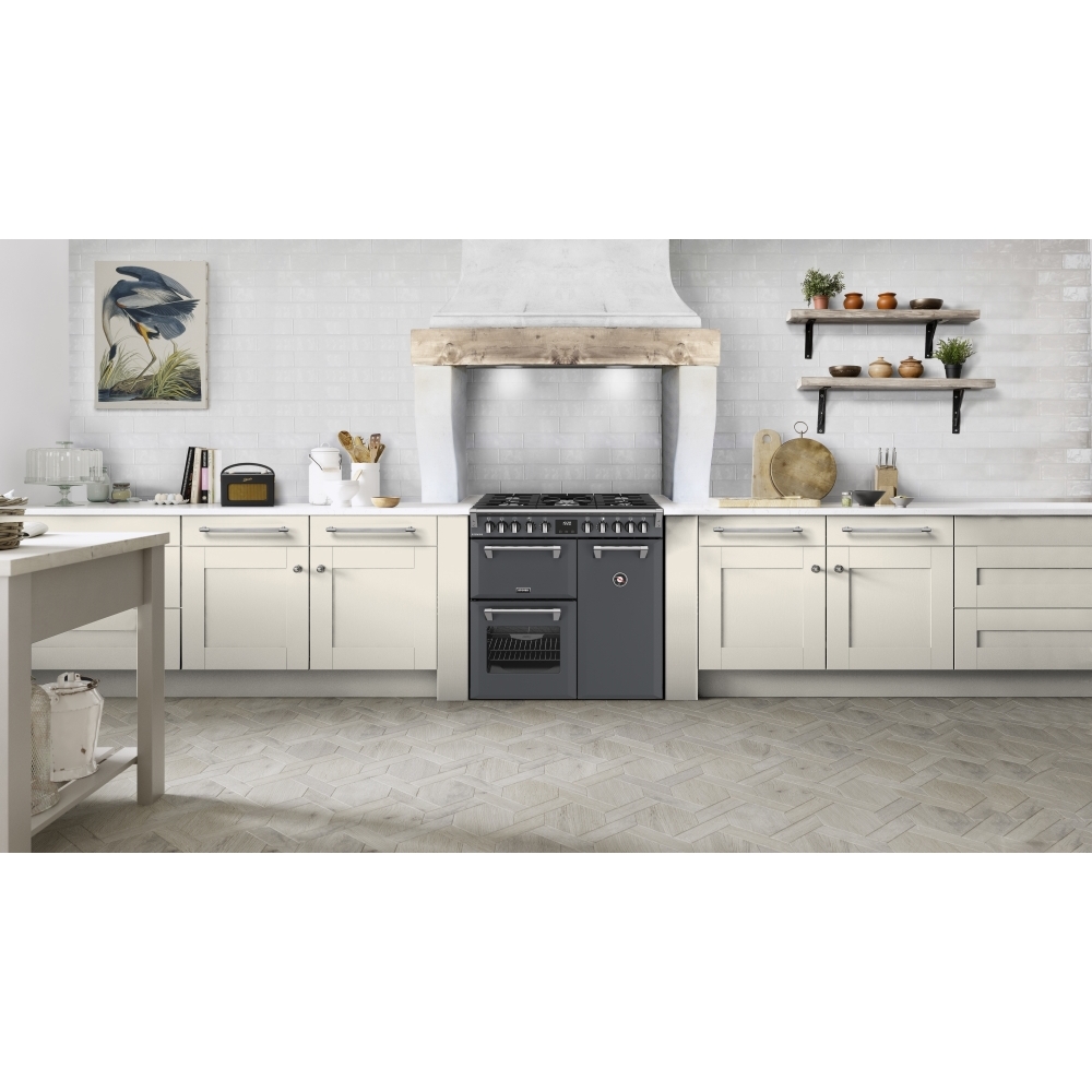 Stoves RCA RICH 90DF ANT 90cm Dual Fuel Range Cooker, Grey, A Rated