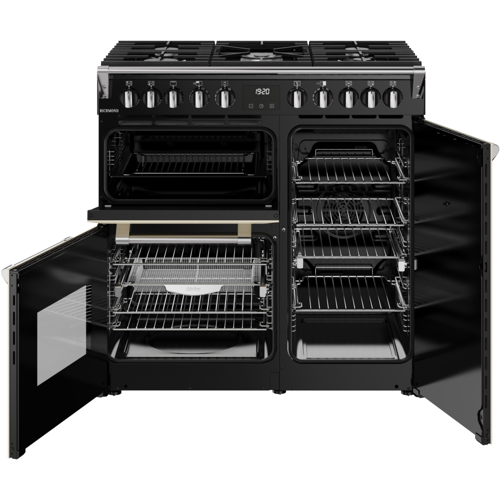 Stoves RCA RICH 90DF CRM 90cm Dual Fuel Range Cooker, Cream, A Rated