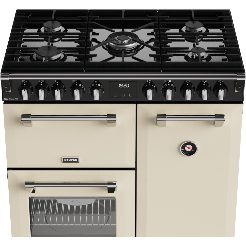 Stoves RCA RICH 90DF CRM 90cm Dual Fuel Range Cooker, Cream, A Rated