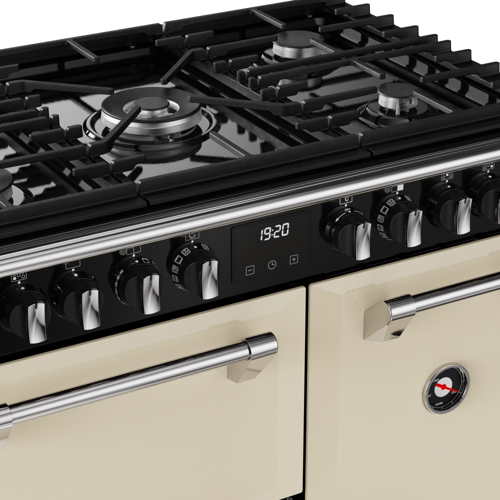 Stoves RCA RICH 90DF CRM 90cm Dual Fuel Range Cooker, Cream, A Rated
