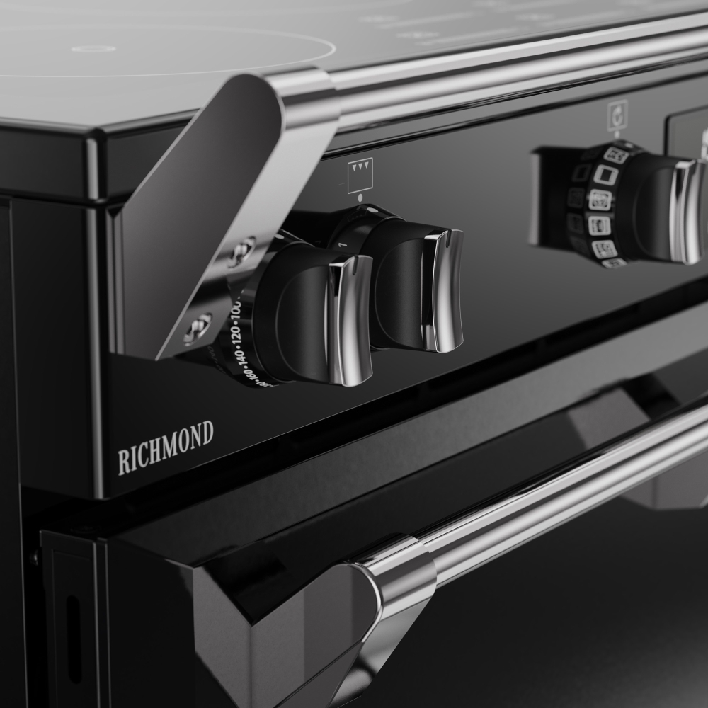 Stoves Richmond 90Ei TCH 90cm Induction Range Cooker, Black, A Rated