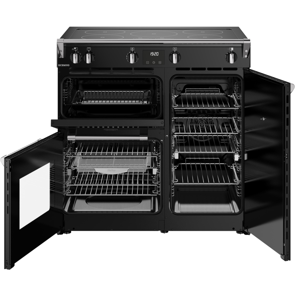 Stoves Richmond 90Ei TCH 90cm Induction Range Cooker, Black, A Rated