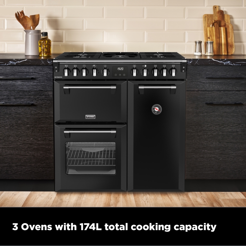 Stoves RCA RICH 90Ei TCH CRM 90cm Induction Range Cooker, Cream, A Rated