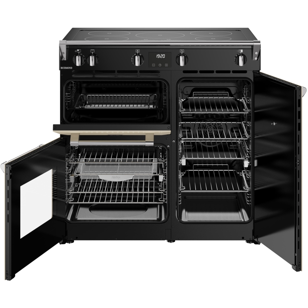 Stoves RCA RICH 90Ei TCH CRM 90cm Induction Range Cooker, Cream, A Rated