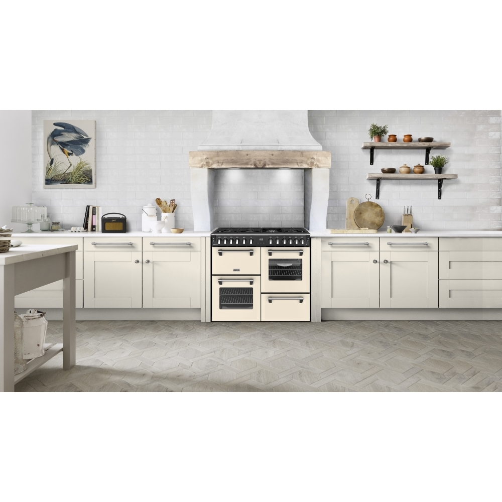 Stoves RCA RICH 100DF CRM 100cm Dual Fuel Range Cooker, Cream, A Rated