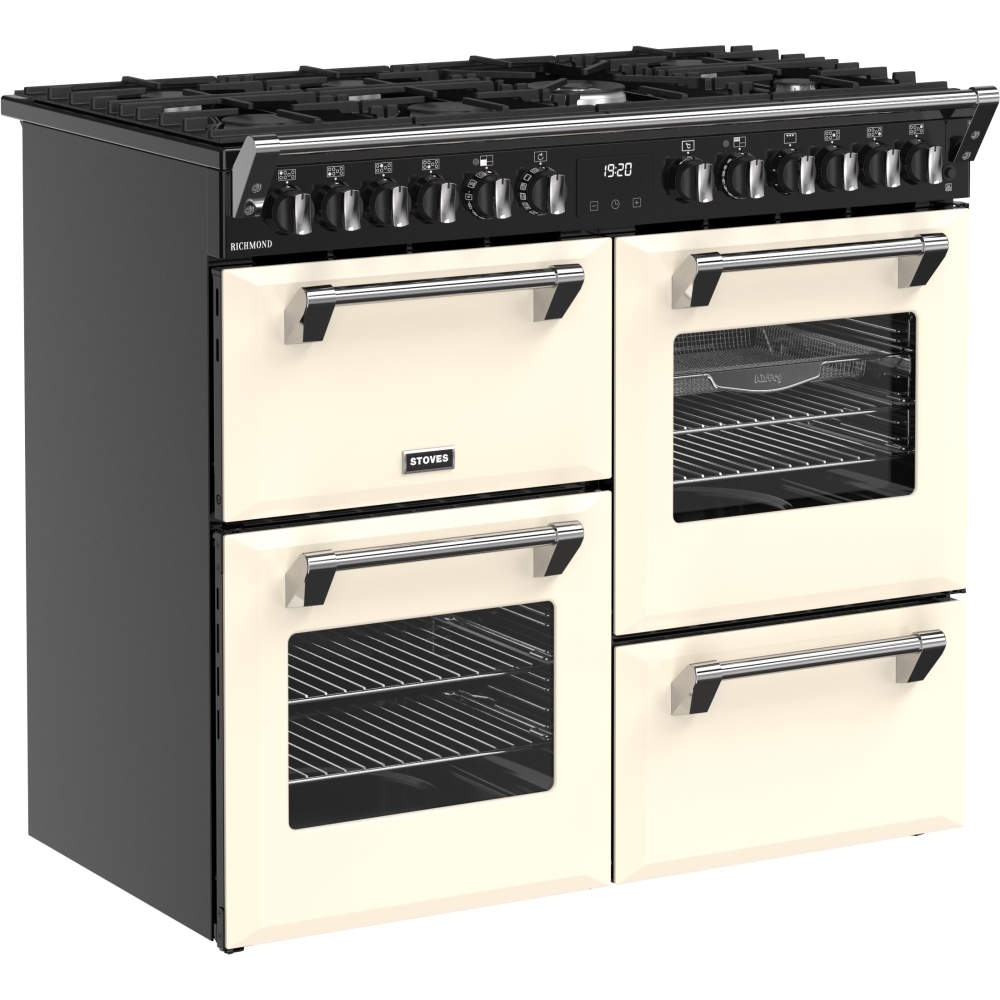Stoves RCA RICH 100DF CRM 100cm Dual Fuel Range Cooker, Cream, A Rated