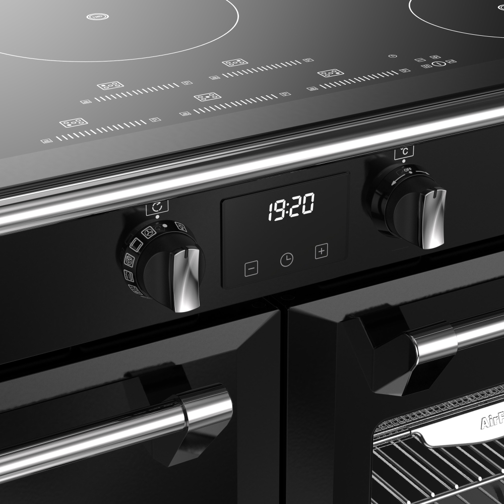 Stoves RCA RICH 100Ei TCH BL 100cm Induction Range Cooker, Black, A Rated