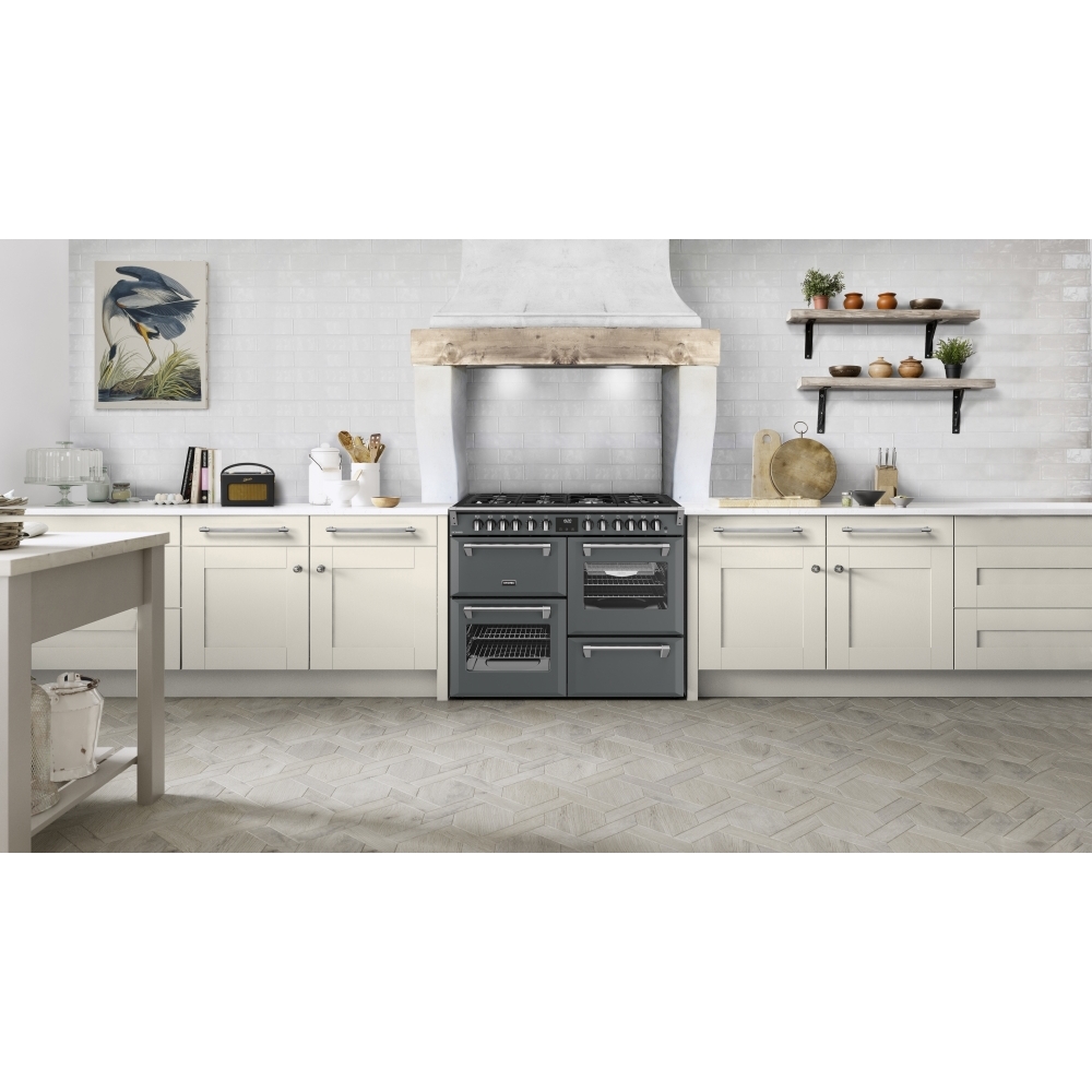 Stoves RCA RICH 110DF ANT 110cm Dual Fuel Range Cooker, Grey, A Rated