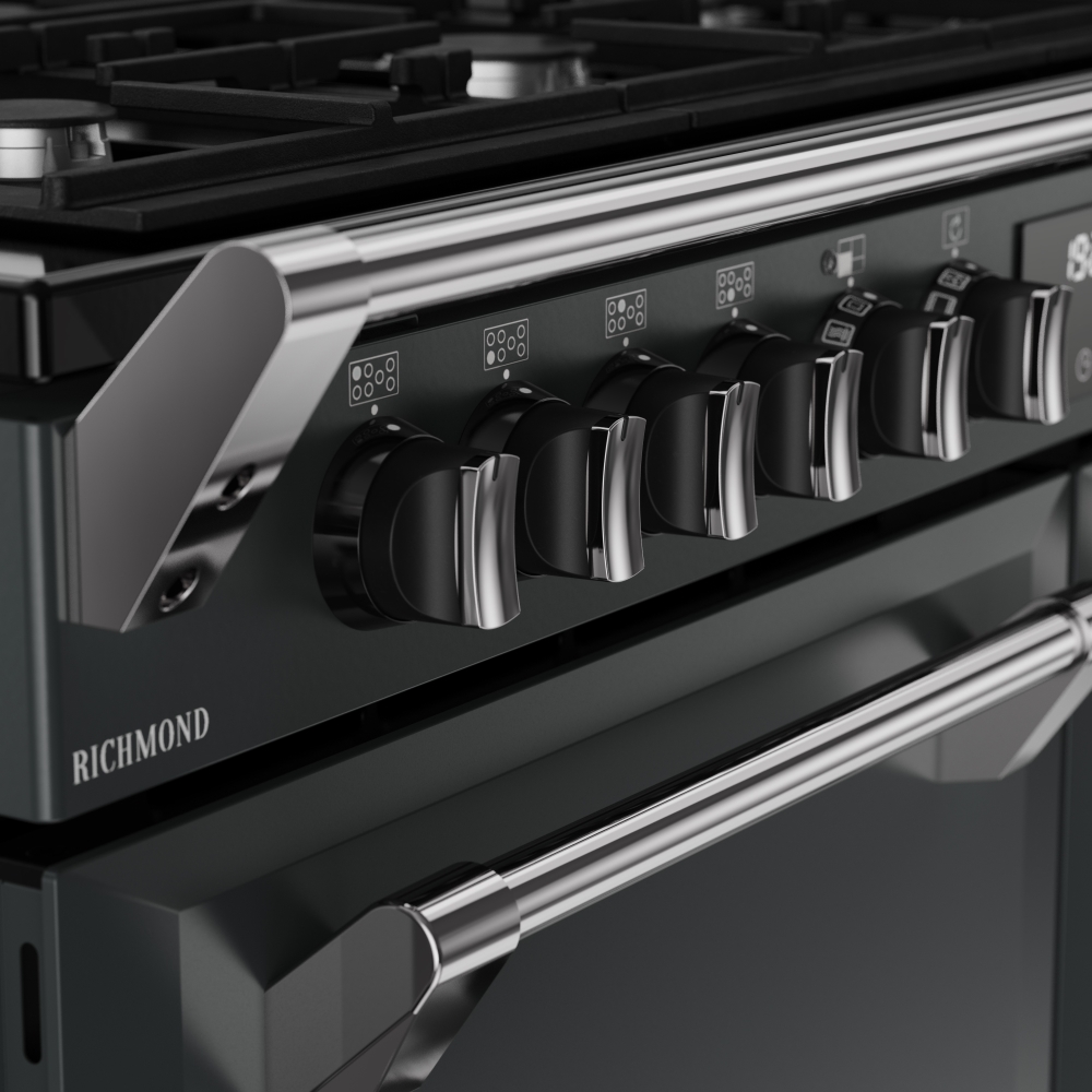 Stoves RCA RICH 110DF ANT 110cm Dual Fuel Range Cooker, Grey, A Rated