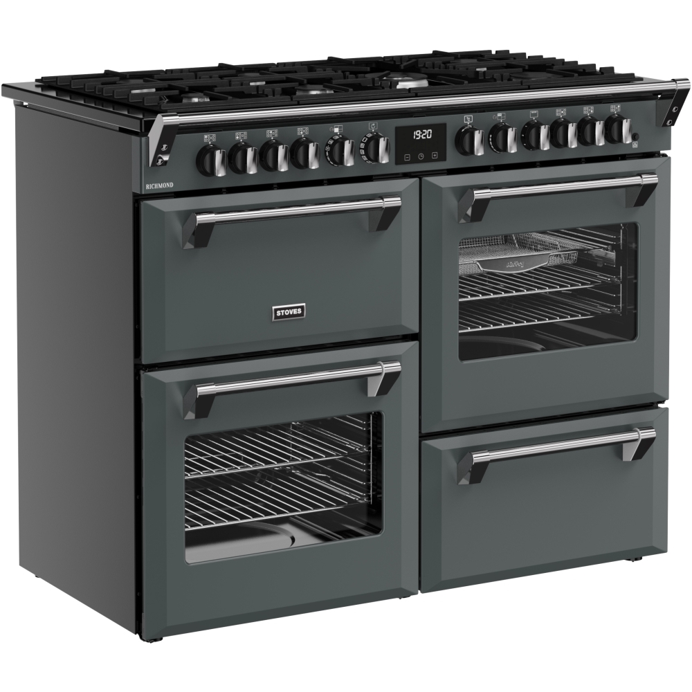 Stoves RCA RICH 110DF ANT 110cm Dual Fuel Range Cooker, Grey, A Rated