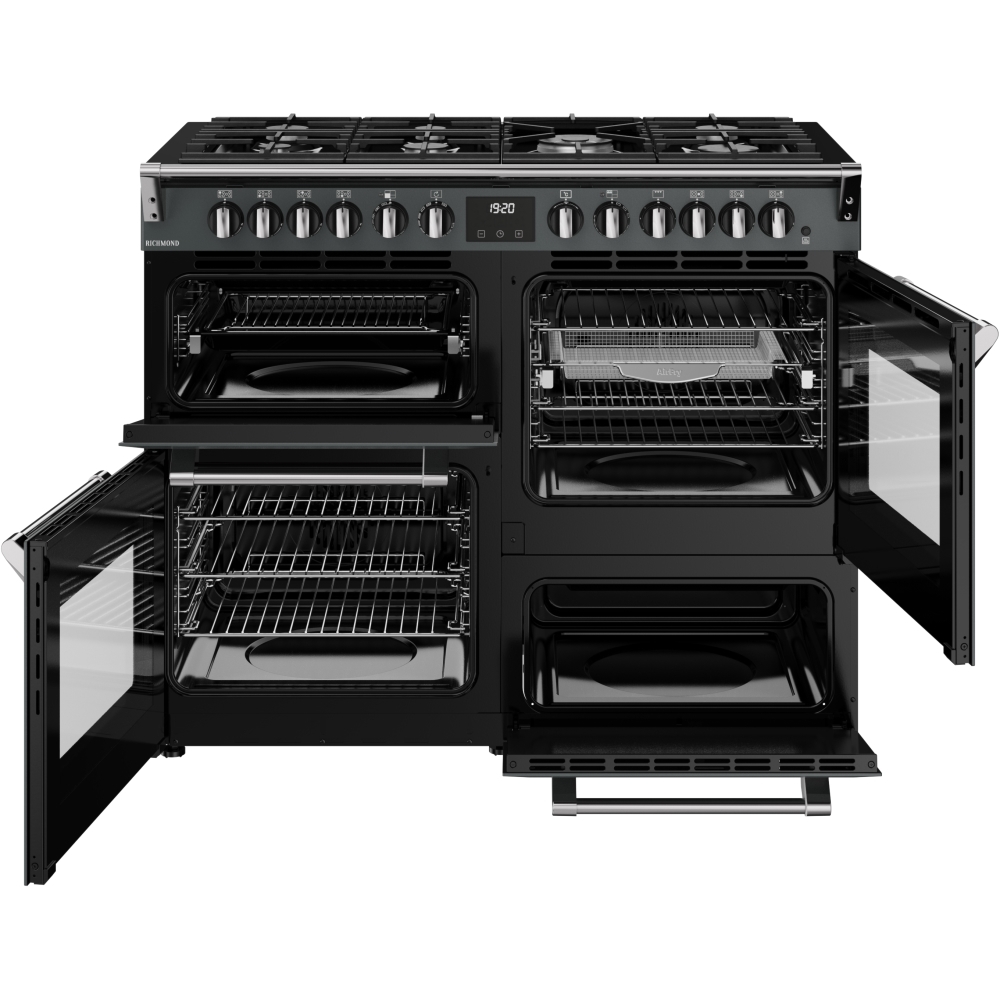 Stoves RCA RICH 110DF ANT 110cm Dual Fuel Range Cooker, Grey, A Rated
