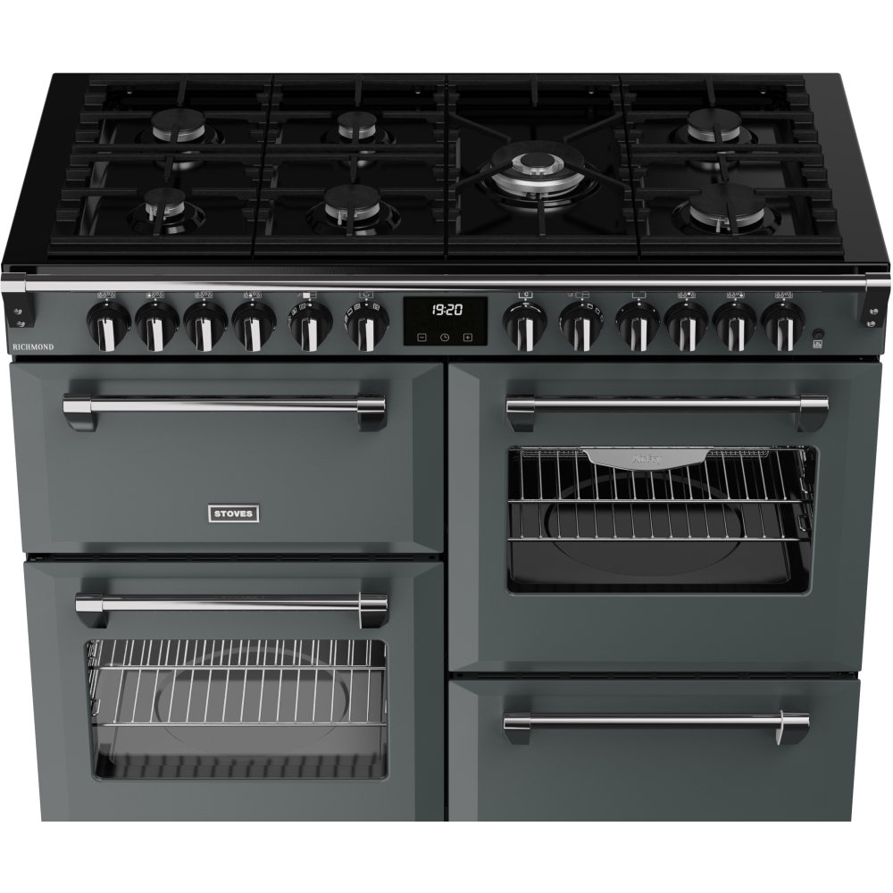 Stoves RCA RICH 110DF ANT 110cm Dual Fuel Range Cooker, Grey, A Rated