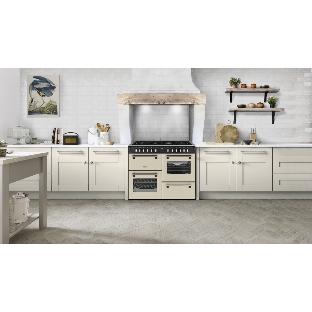 Stoves RCA RICH 110DF CRM 110cm Dual Fuel Range Cooker, Cream, A Rated