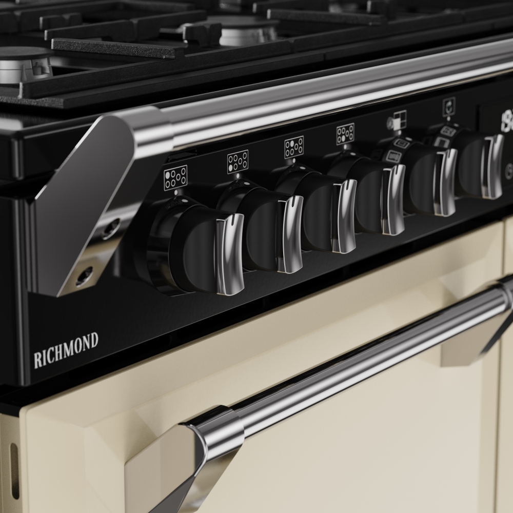 Stoves RCA RICH 110DF CRM 110cm Dual Fuel Range Cooker, Cream, A Rated