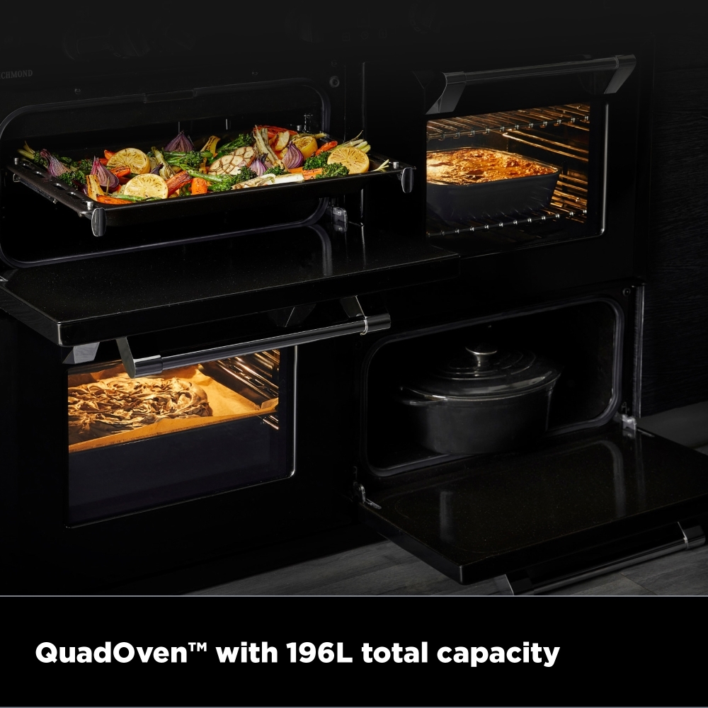 Stoves RCA RICH 110Ei TCH BL 110cm Induction Range Cooker, Black, A Rated