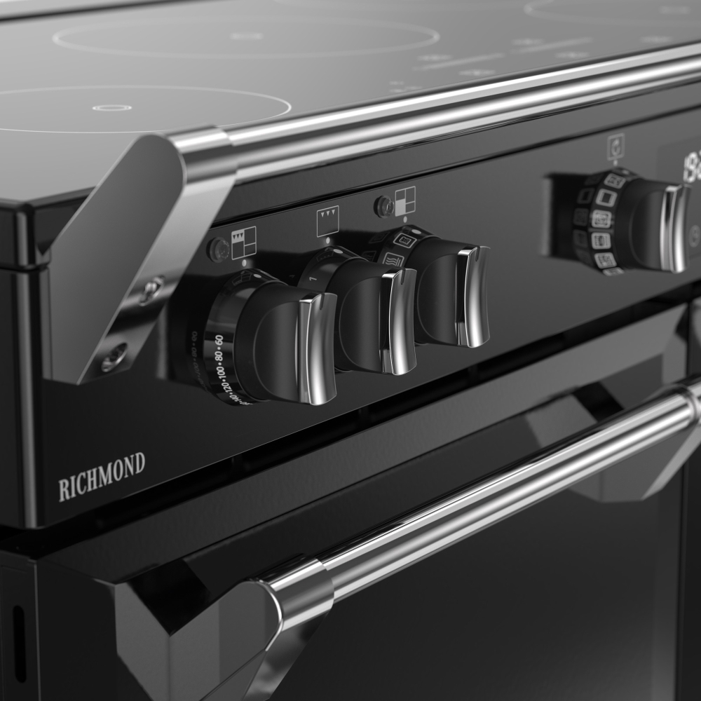 Stoves RCA RICH 110Ei TCH BL 110cm Induction Range Cooker, Black, A Rated