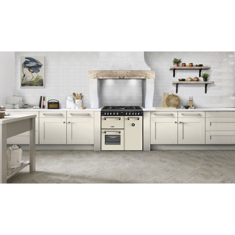 Stoves DX RCA RICH 90DF CRM 90cm Dual Fuel Range Cooker, Cream, A Rated